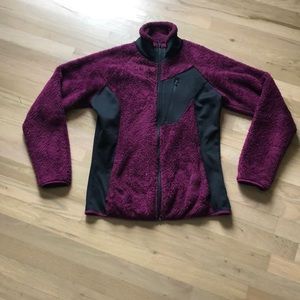Columbia Berry Purple Zip UP Sherpa Teddy Jacket Size Small